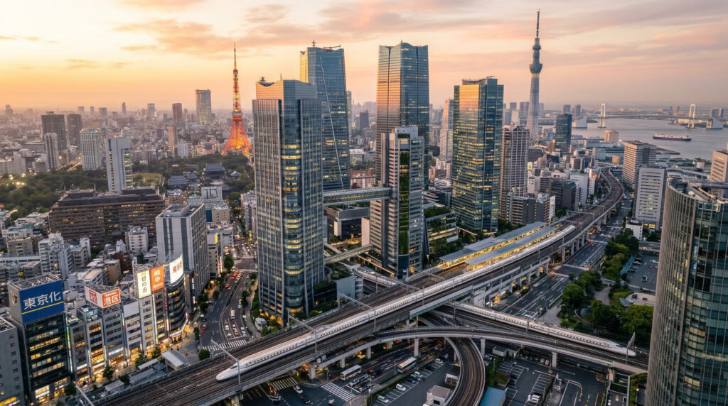 freepik a hyperrealistic aerial view of a futuristic tokyo 92348
